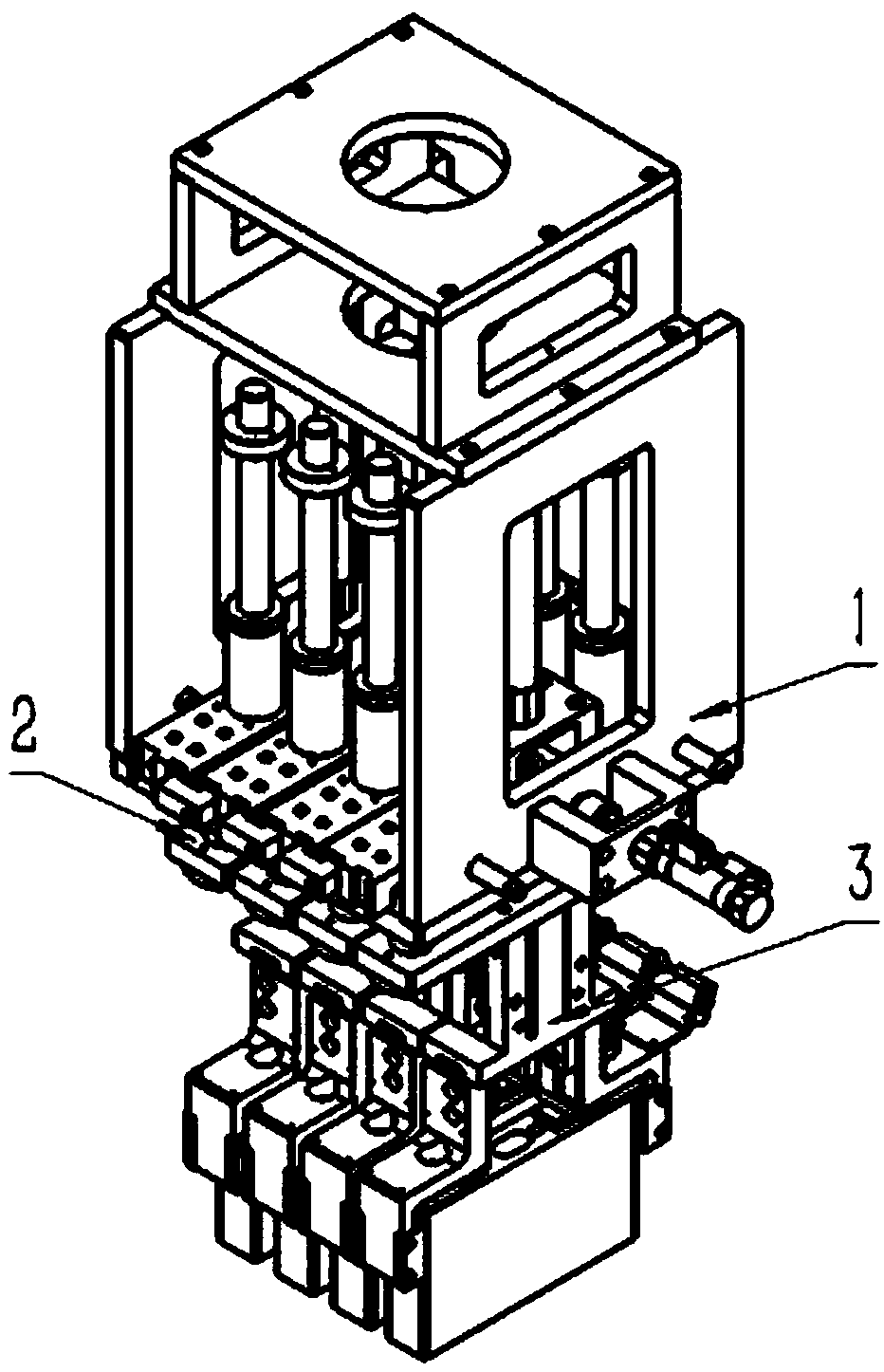 Pitch-variable carrying device for square shell lithium battery