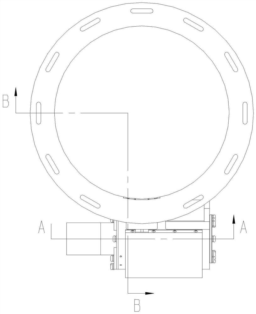 A landing light drive mechanism