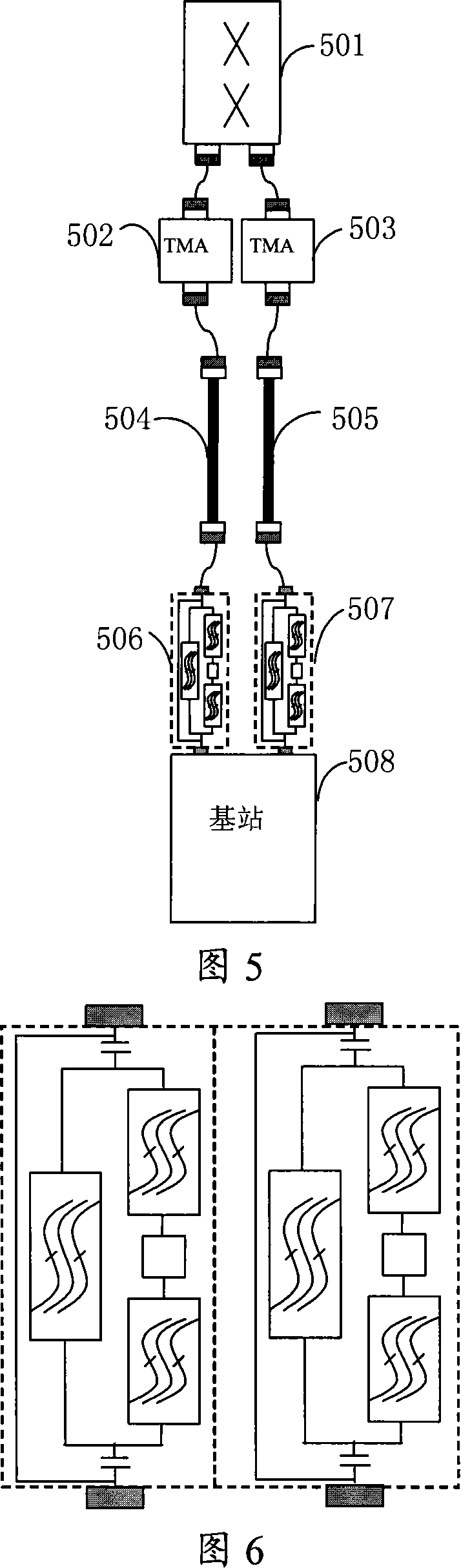 Method and device of base station compatible with high-gain tower amplifier