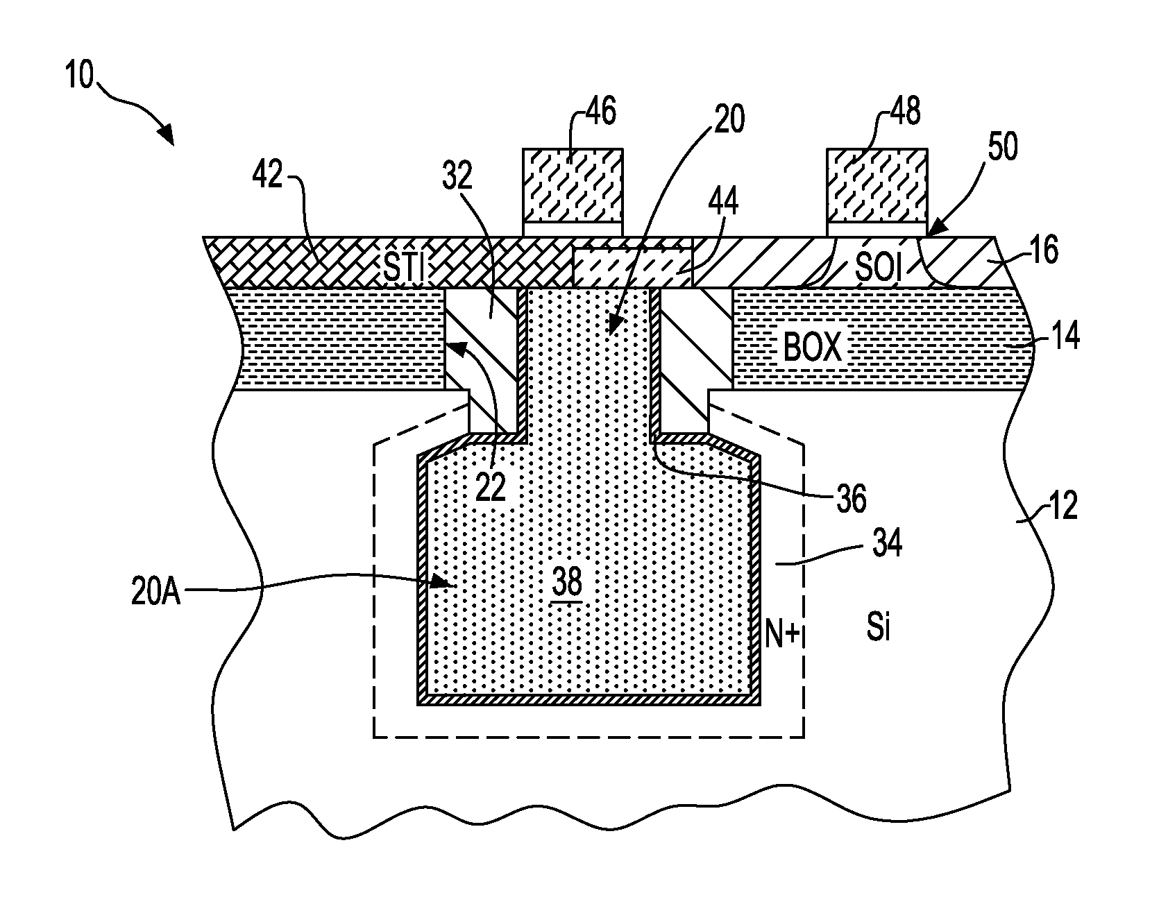 Method for forming a semiconductor structure to remedy box undercut and structure formed thereby