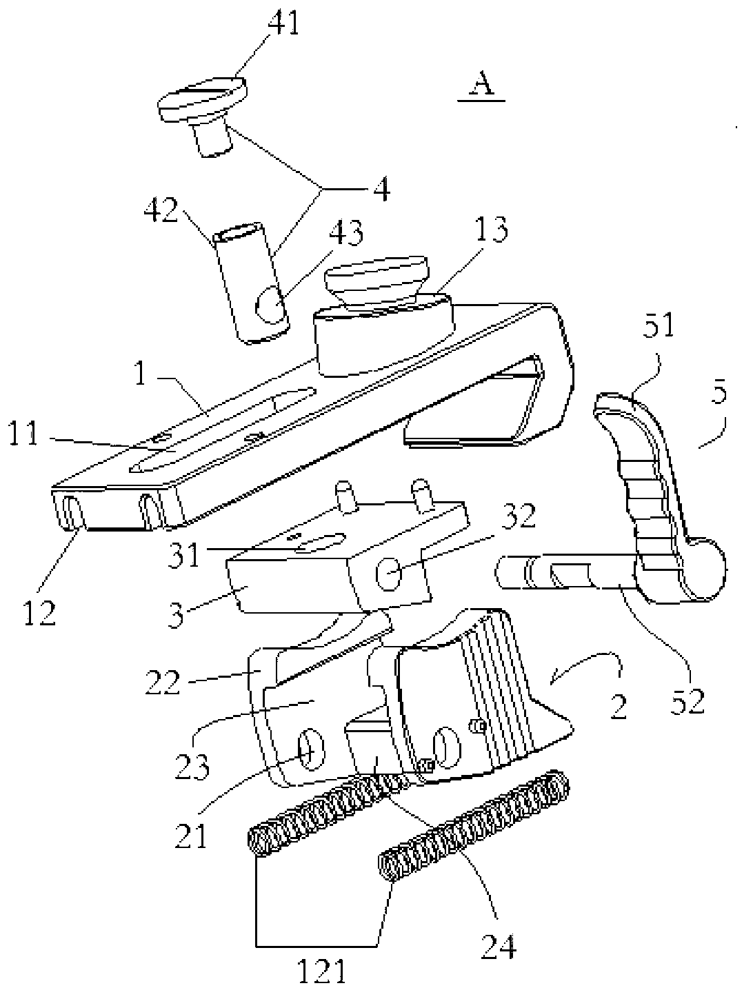 Locking device for heart watch fixator