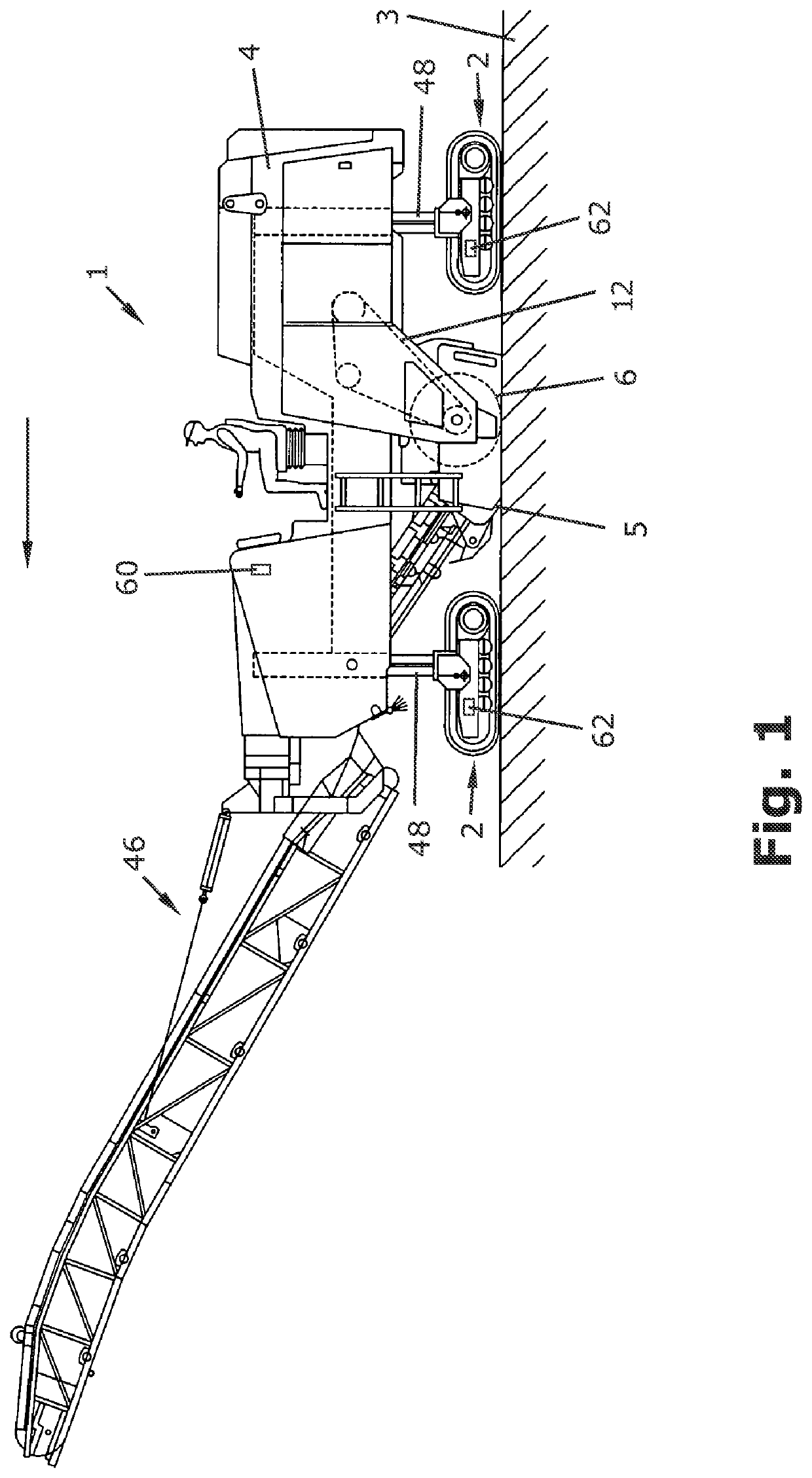 Self-propelled construction machine and method for working ground pavements