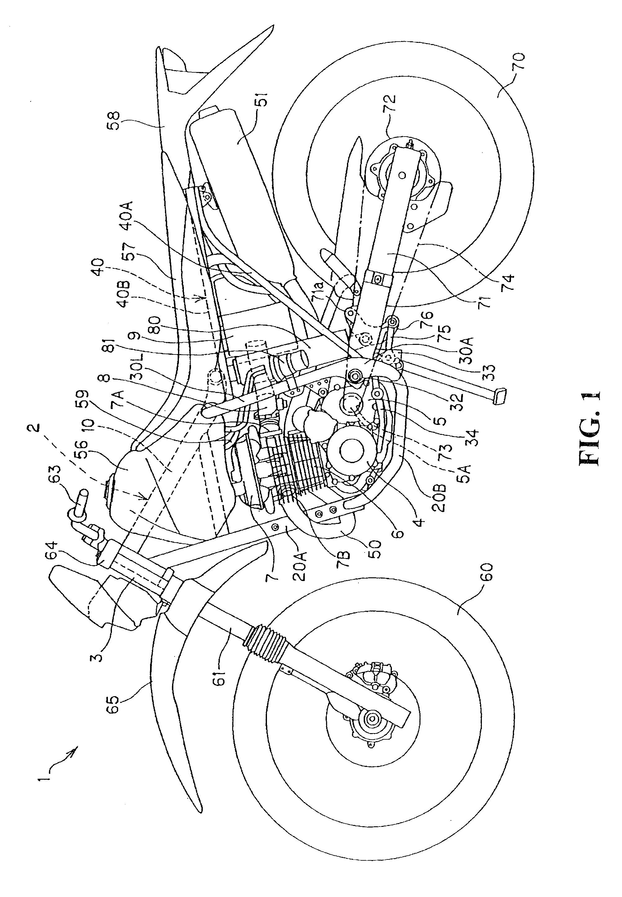 Fuel pump layout structure in motorcycle