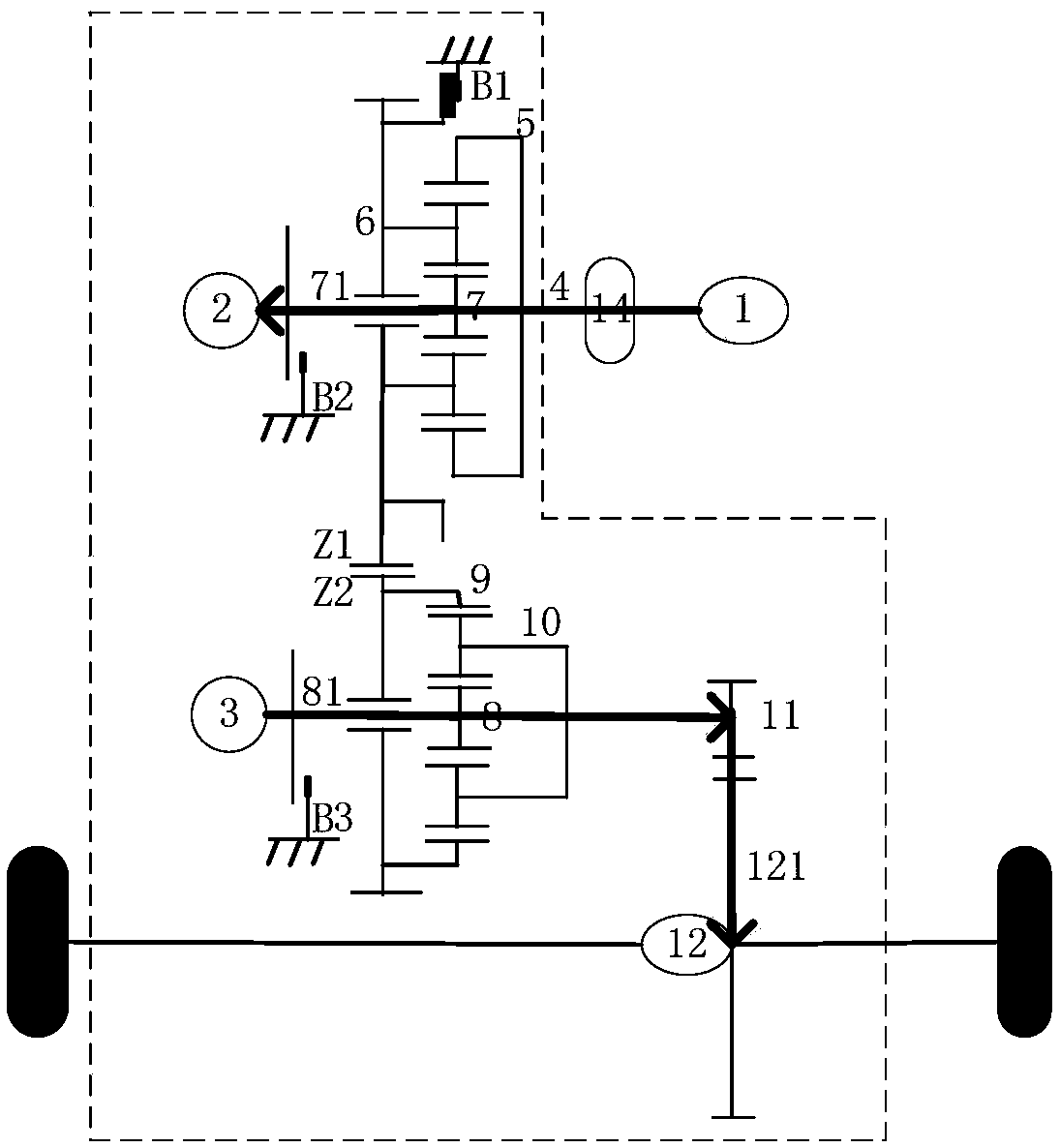 Automobile hybrid power coupling system and hybrid power control method and device