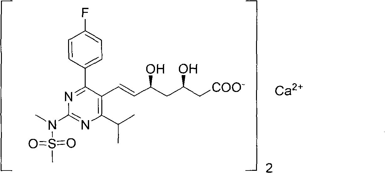 Preparation method for synthesizing intermediate compound of rosuvastatin calcium