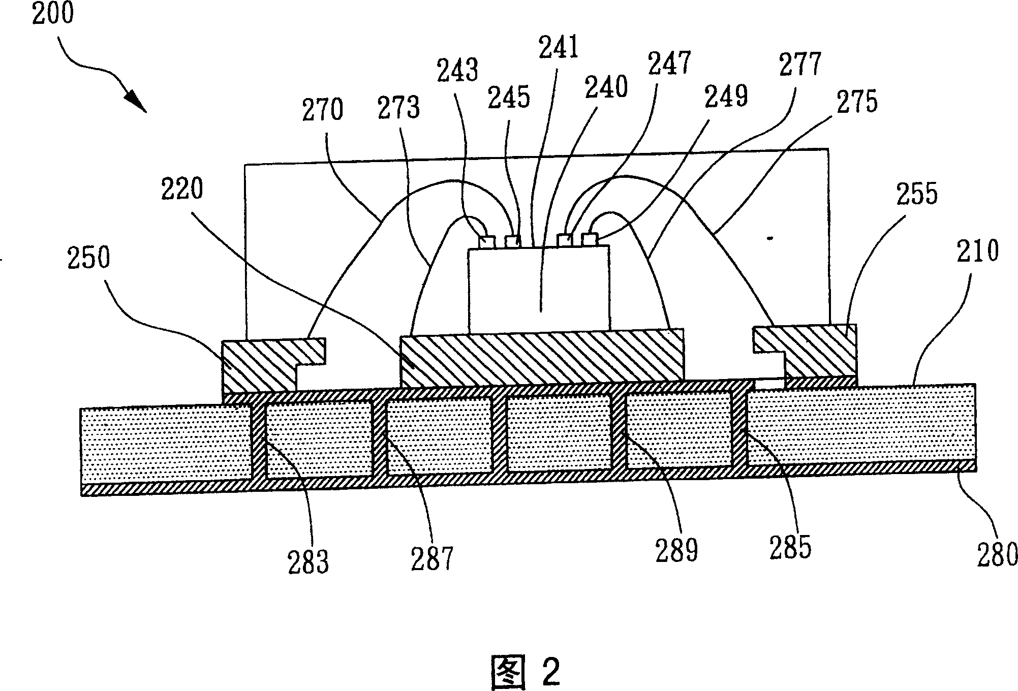 High-frequency IC multi-bus knot tying structure and method