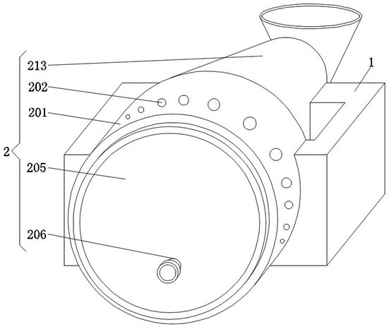 Biomass particle intelligent processing equipment capable of reducing abrasive particle abrasion