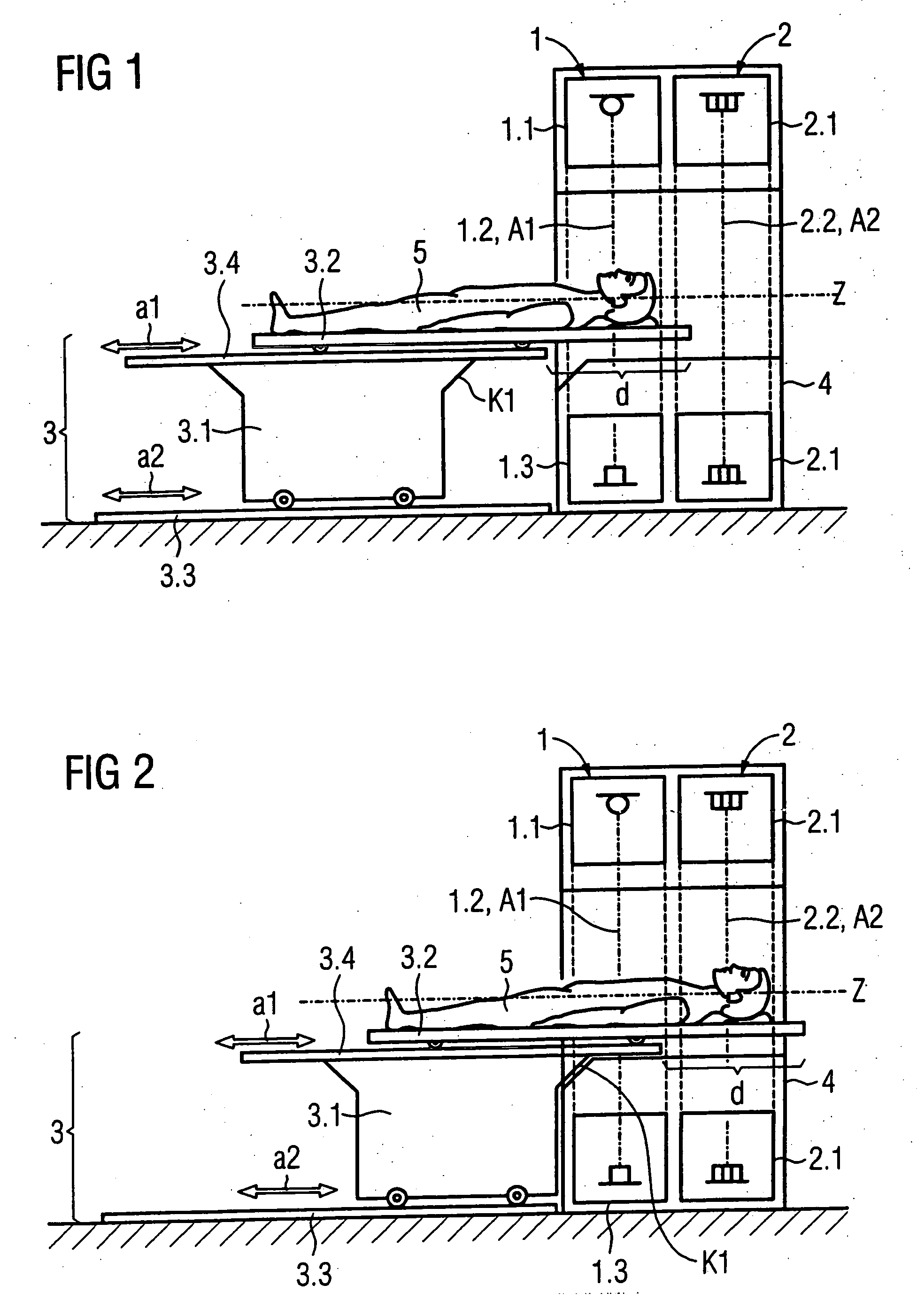 Dual modality tomography apparatus with a patient support device