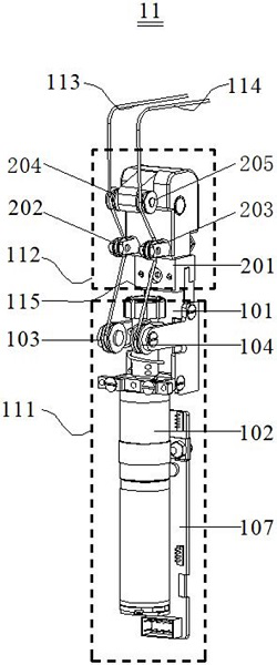 Dexterous hand tendon rope driving unit, driving device and bionic dexterous hand