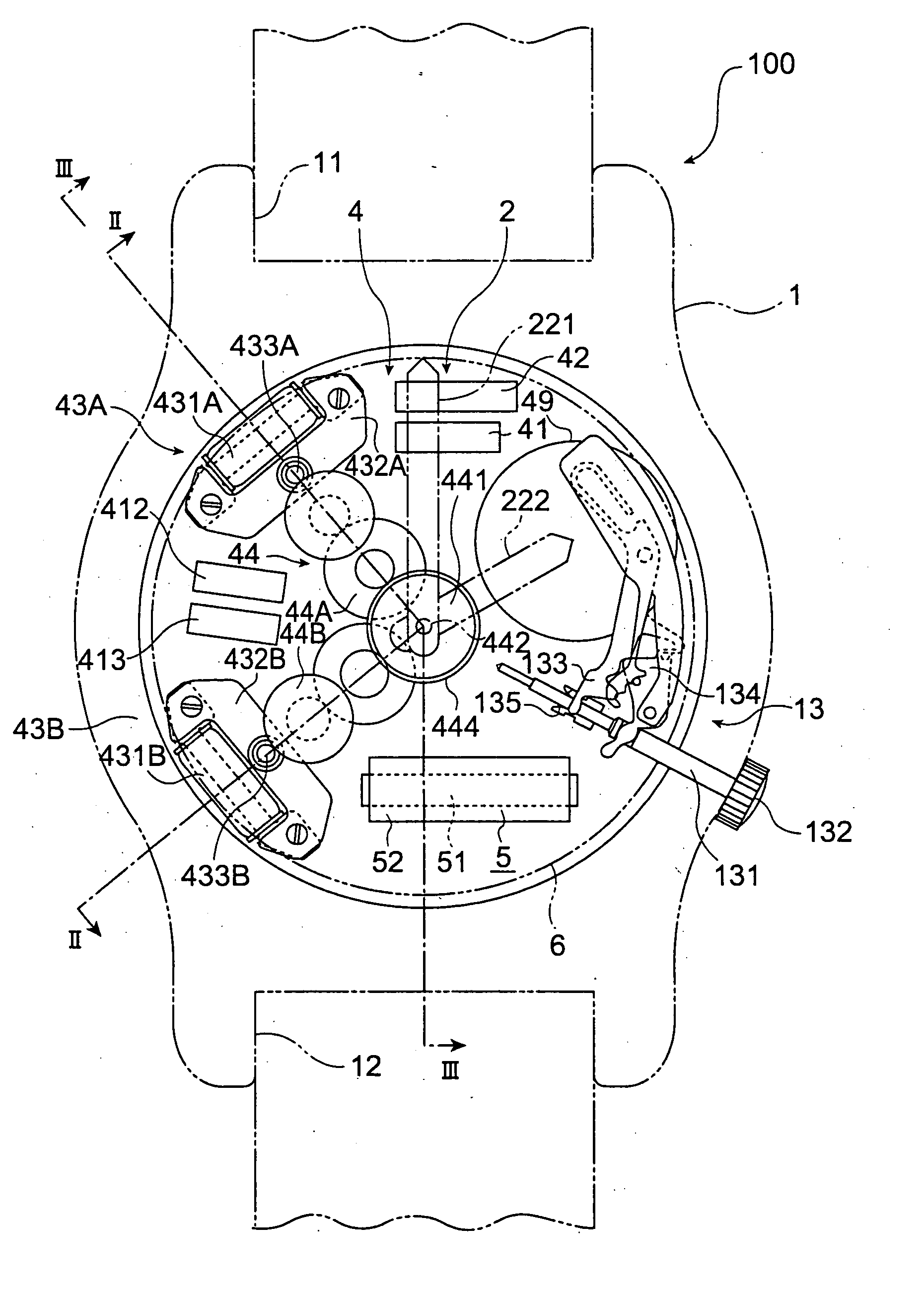 Electric watch with radio communication function
