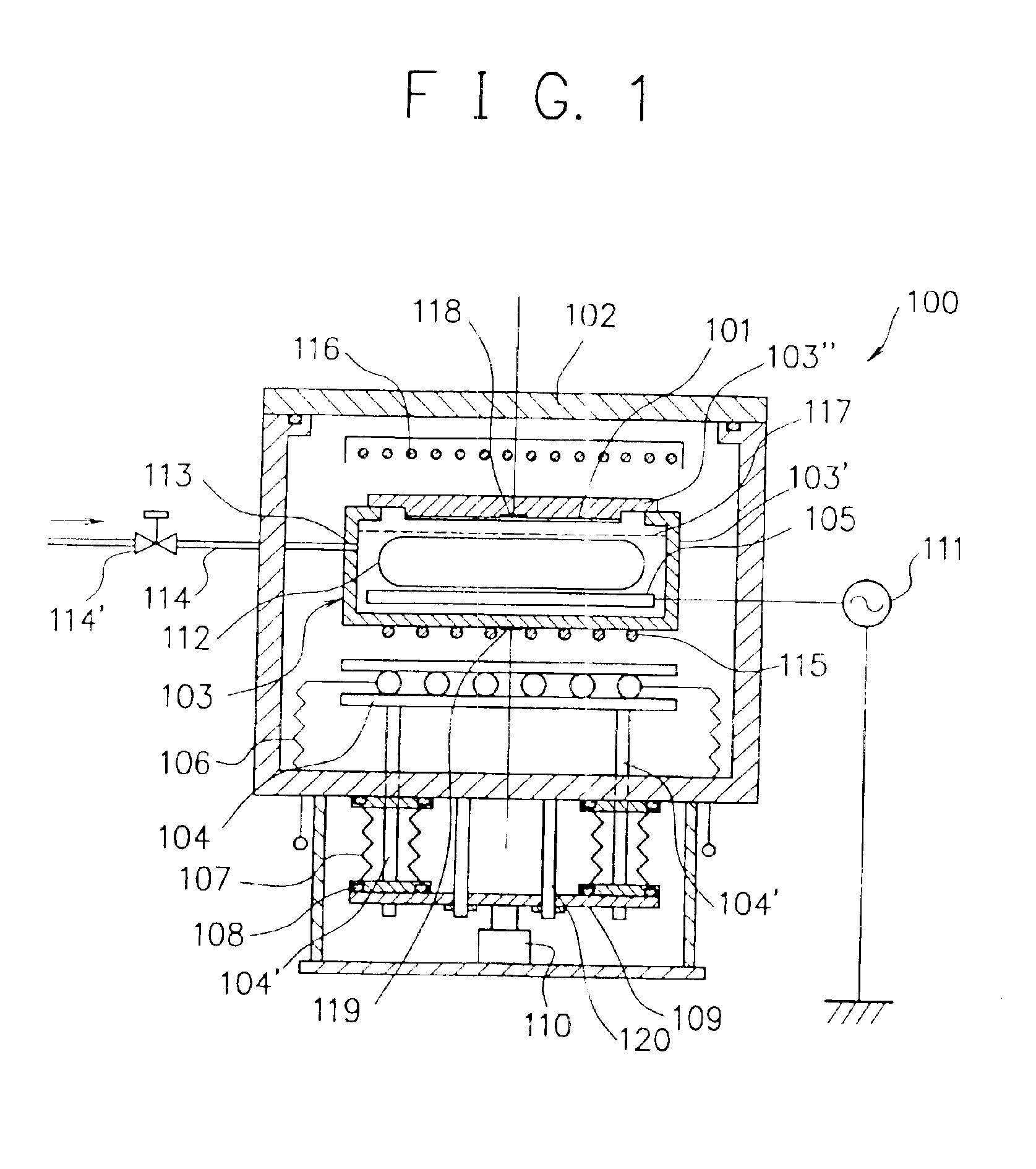 Vacuum-processing method using a movable cooling plate during processing