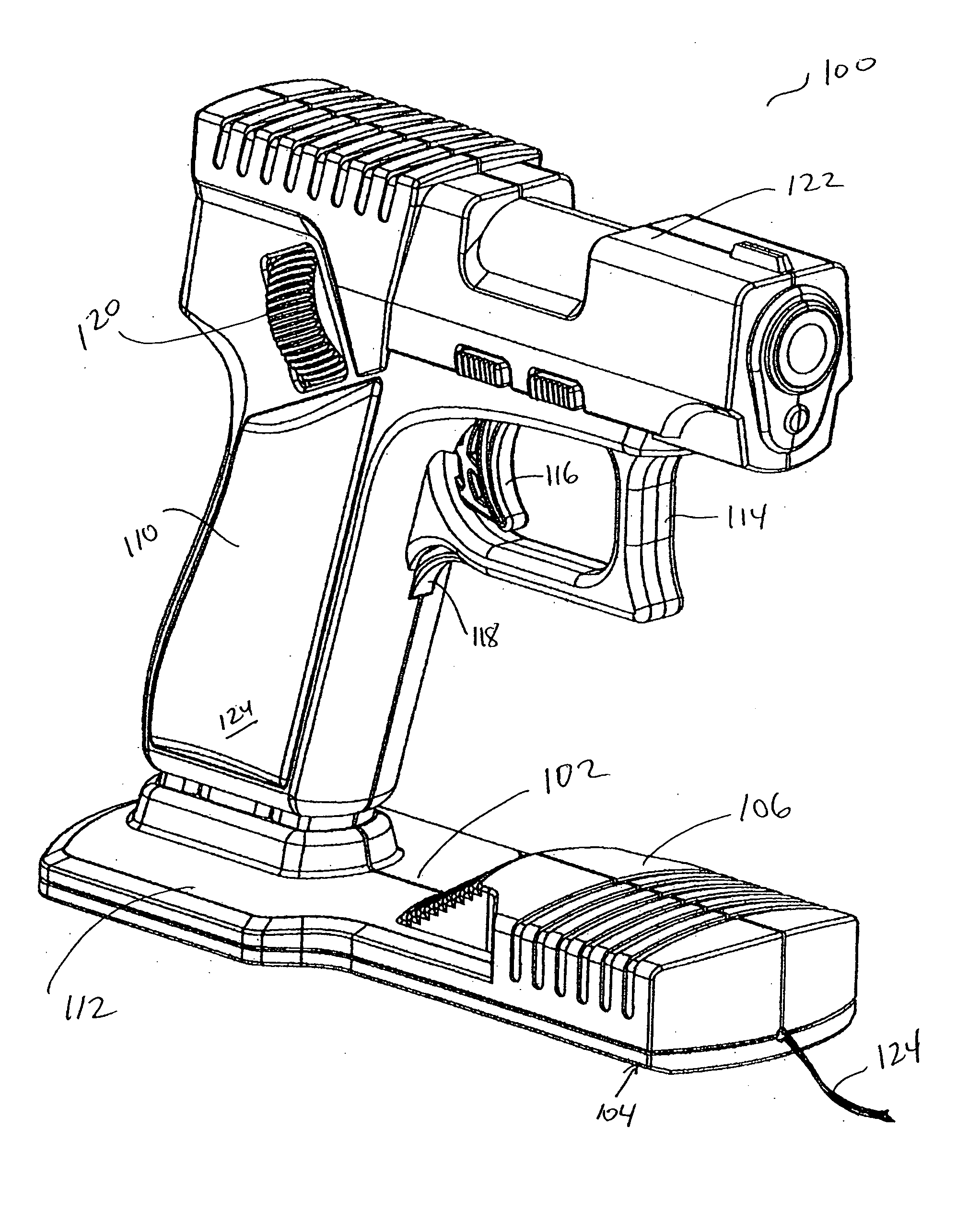 User input device with vertical grip and scroll wheel