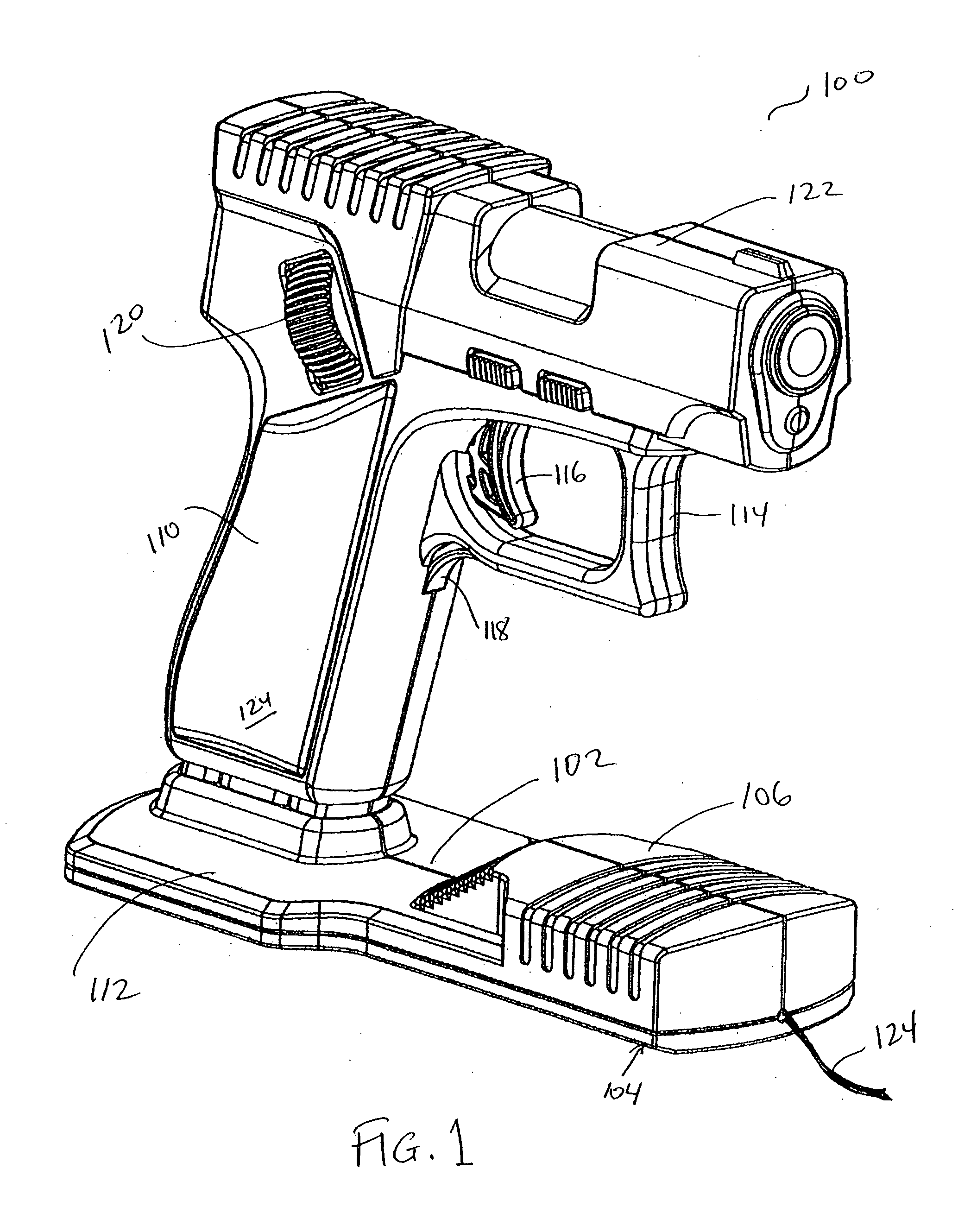 User input device with vertical grip and scroll wheel