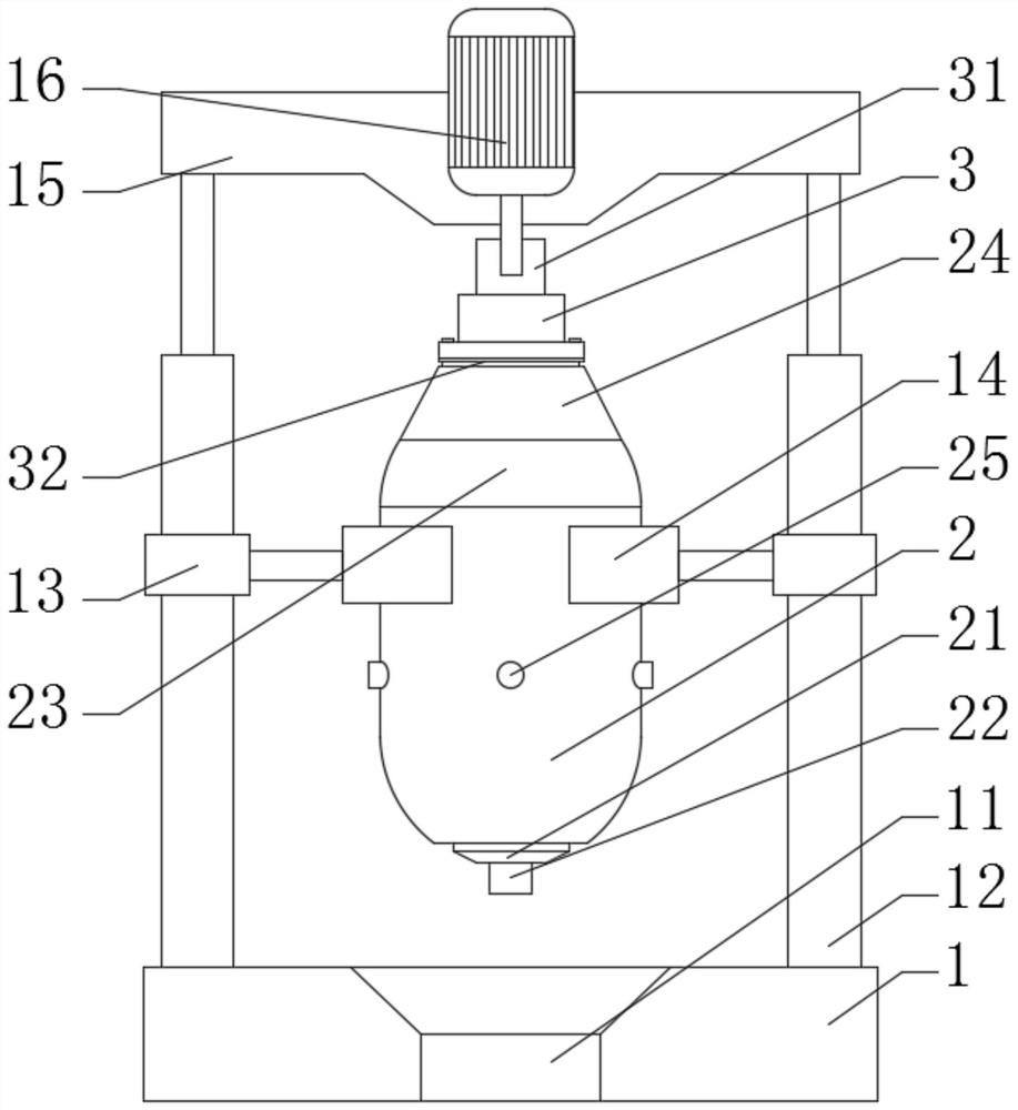 Alkali washing device for artificial diamond production