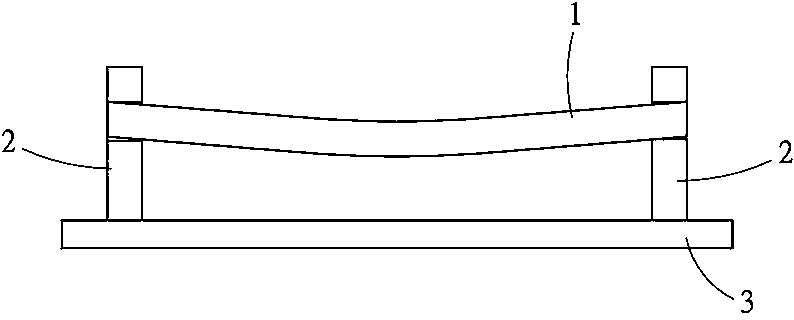 Stick-shaped motor stator fixing structure with axial pretension force