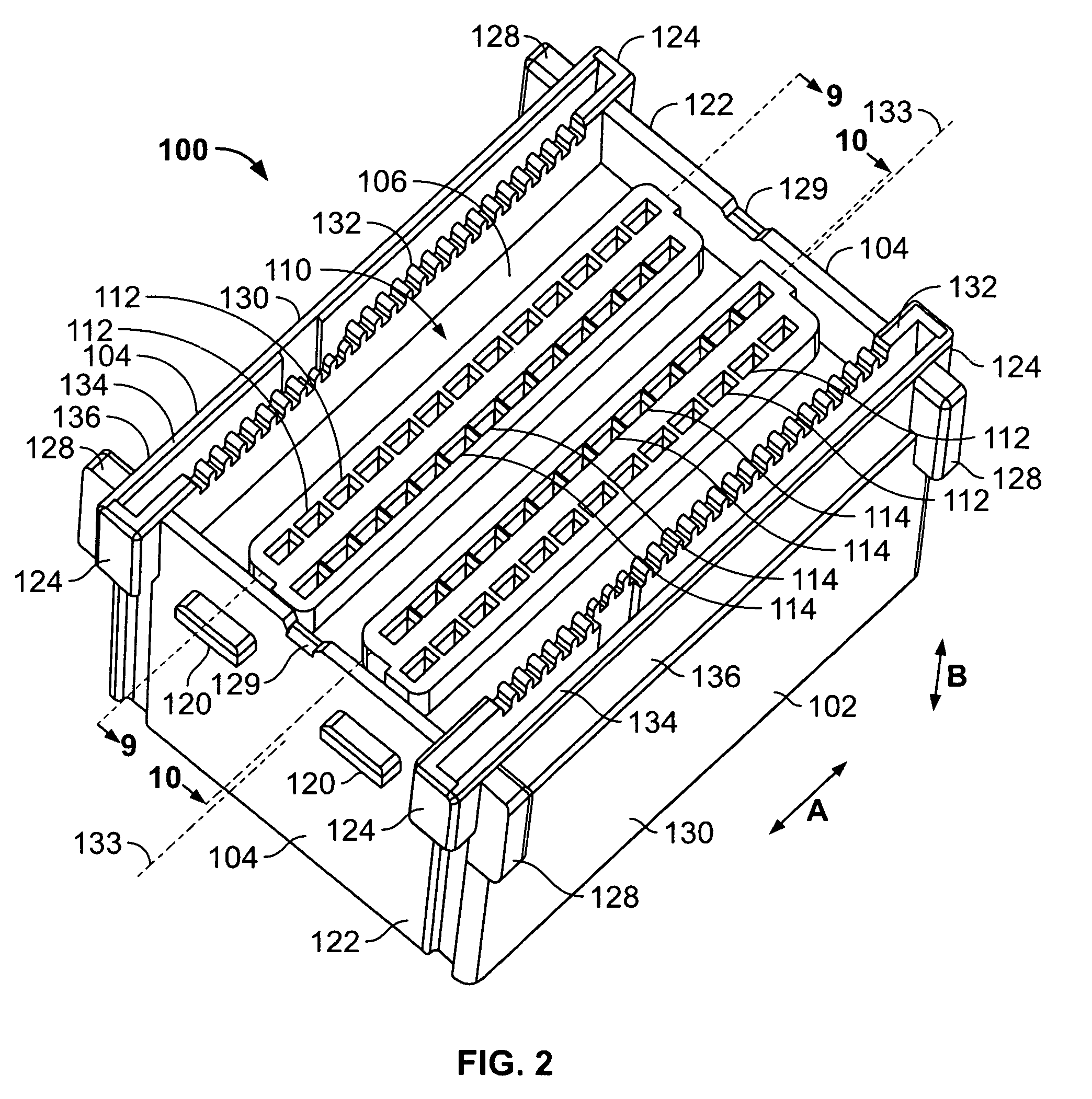 Two piece surface mount header assembly having a contact alignment member