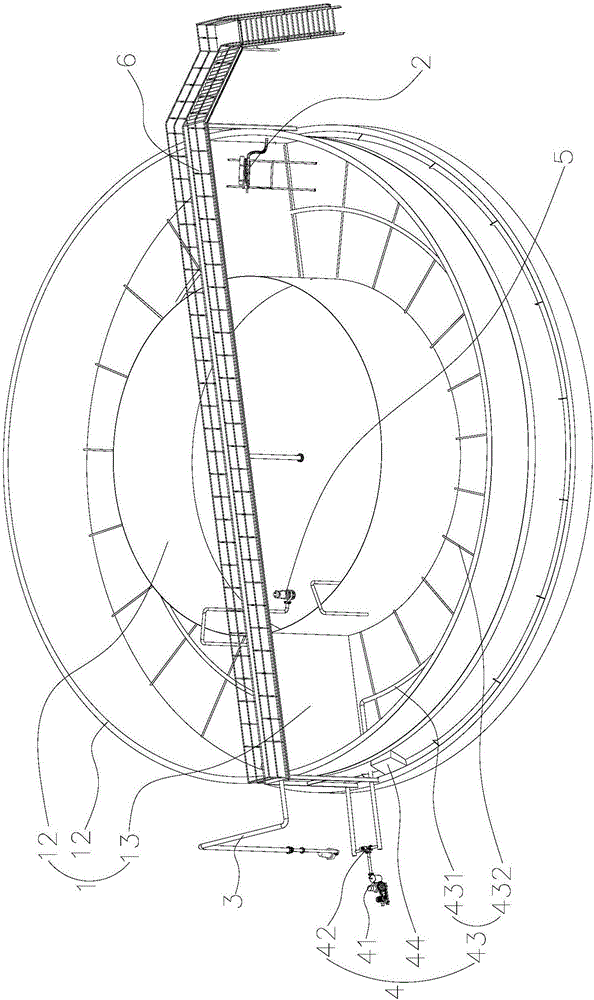 Switching-type intermittent-aeration sewage treatment system and treatment method thereof