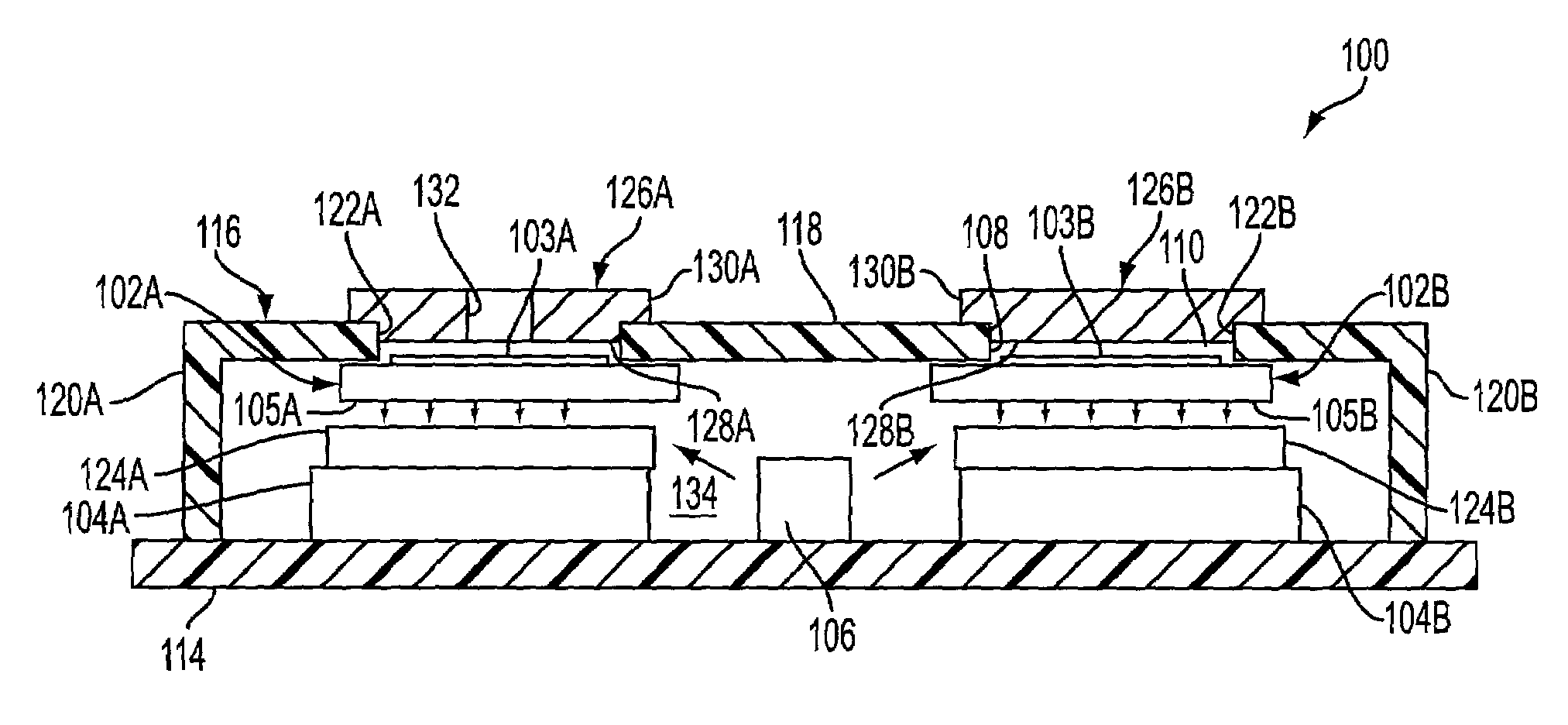 Electro-optical sensing device with reference channel