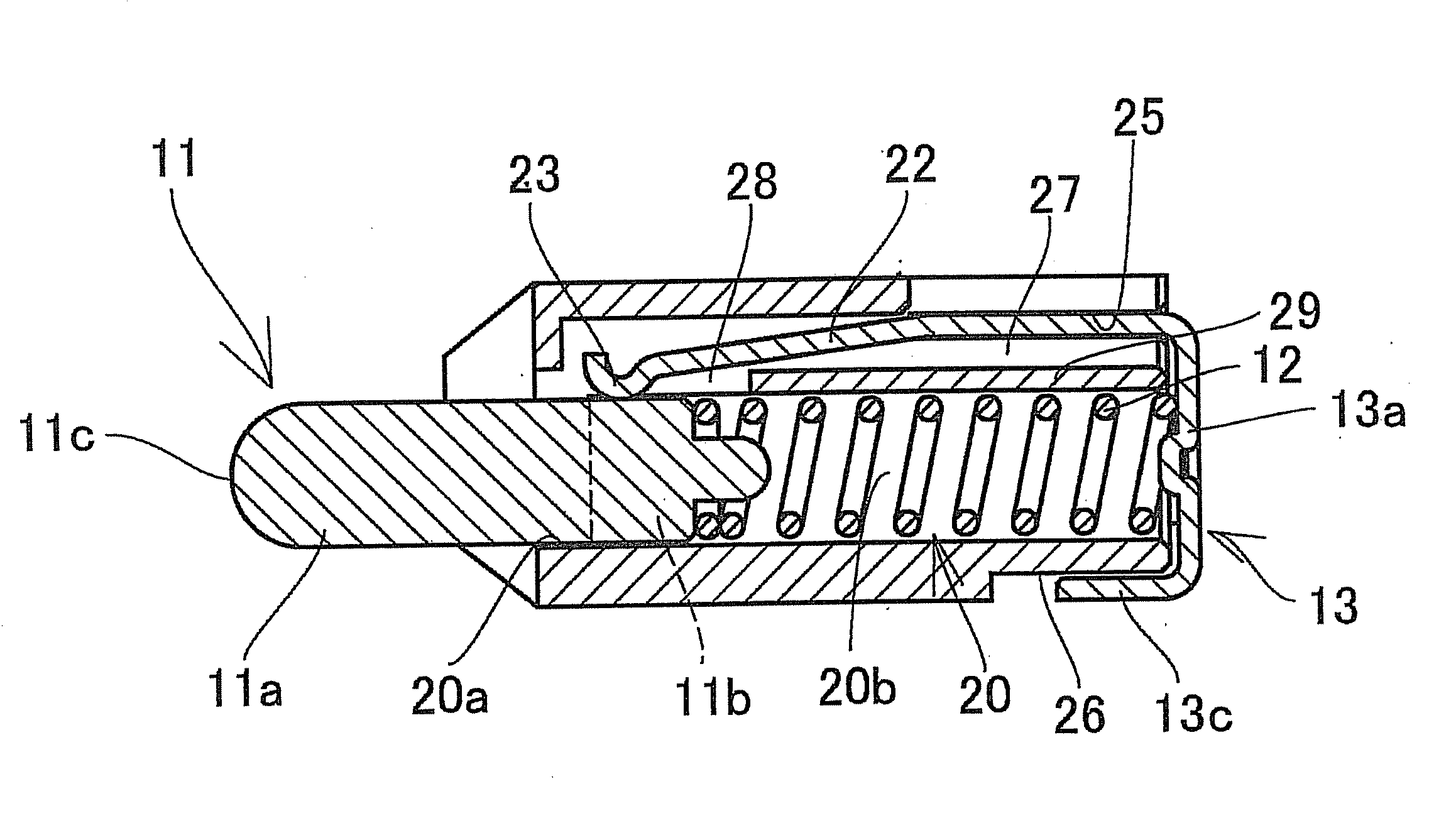 Press-contact pogo pin connector