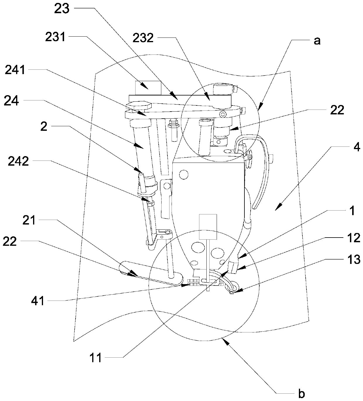 Sewing machine for hemming