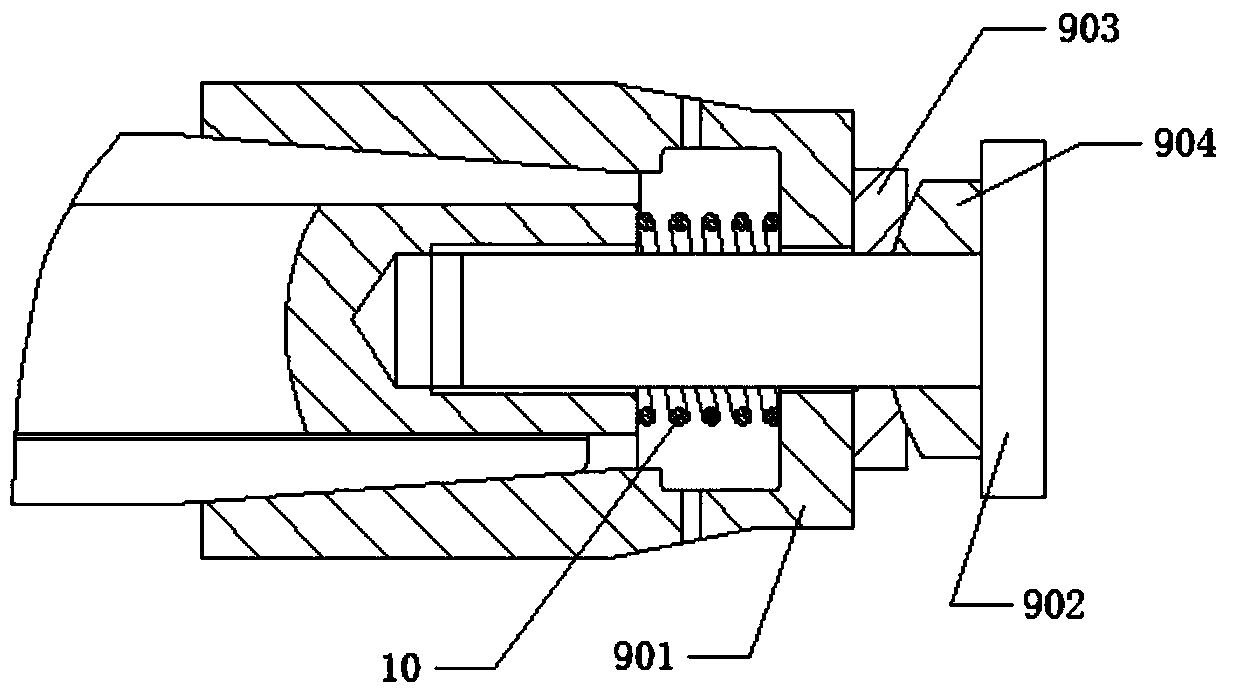 A turning belt automatic rebound floating inner support clamping device