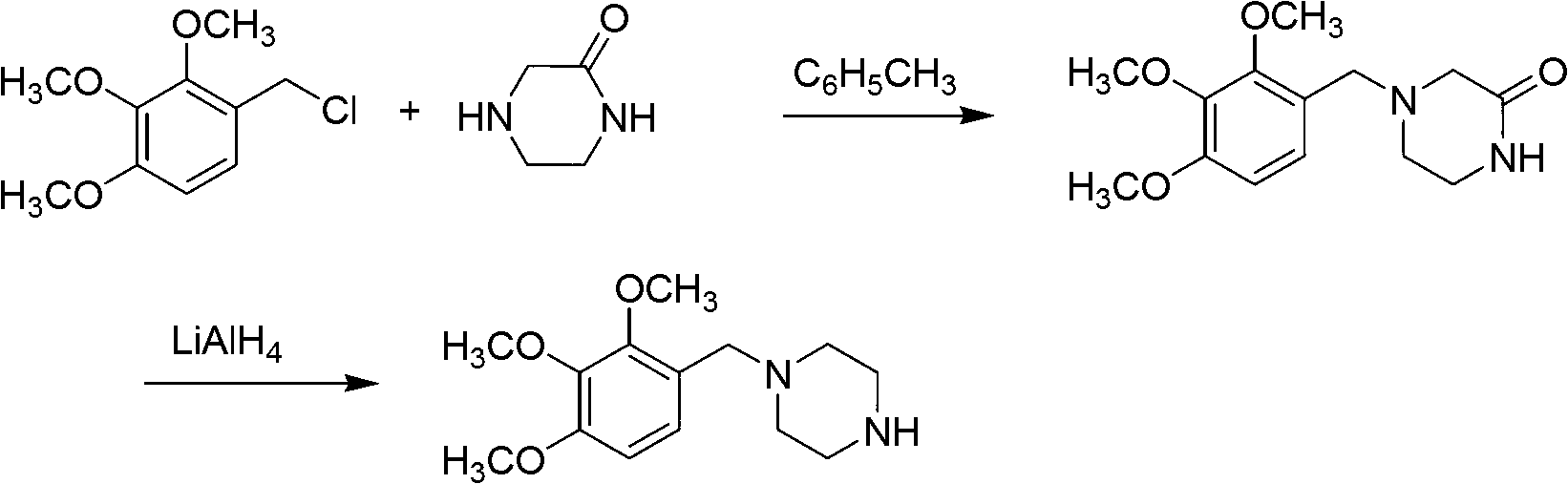 Preparation method of trimetazidine