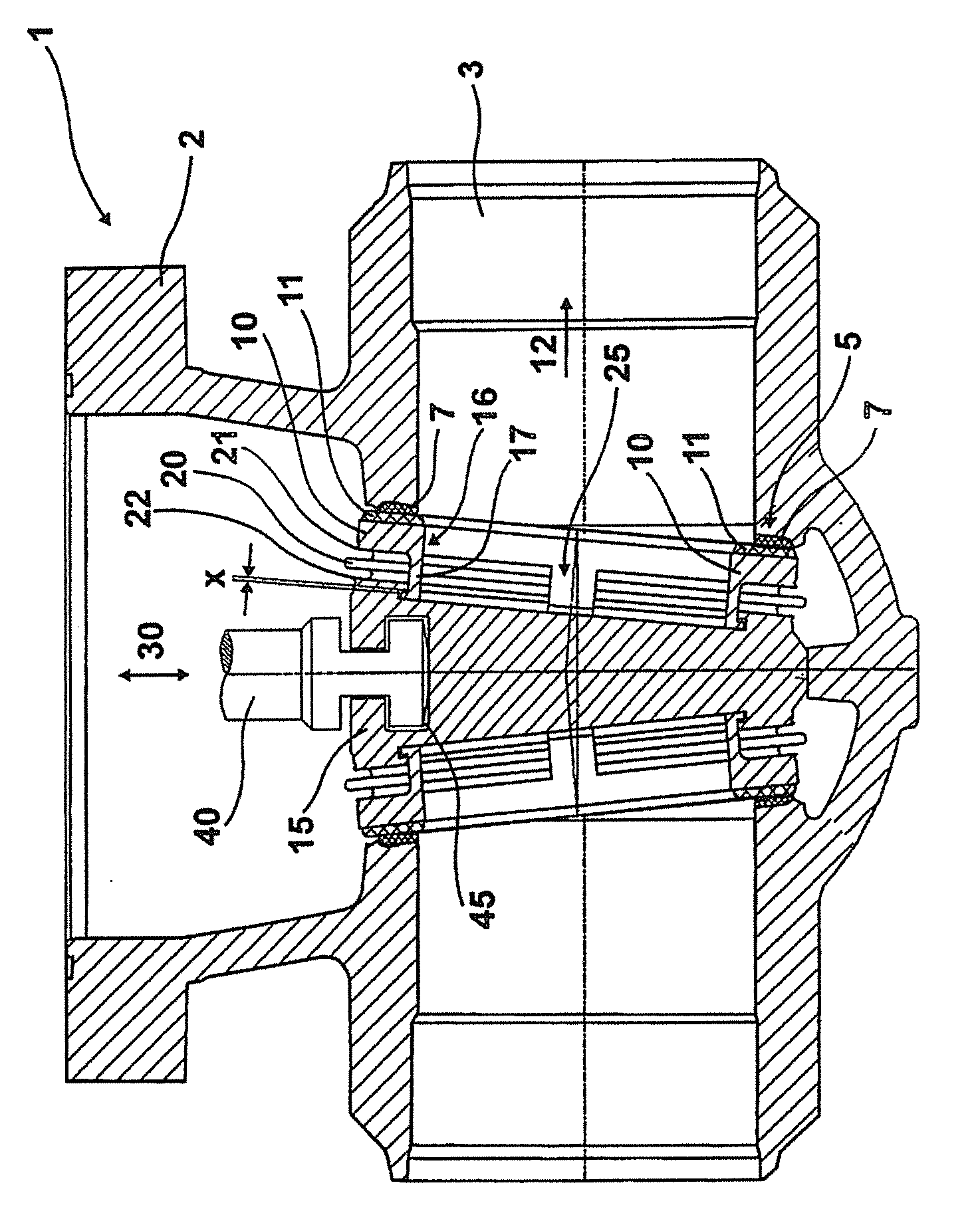 Gate valve for blocking a pipe