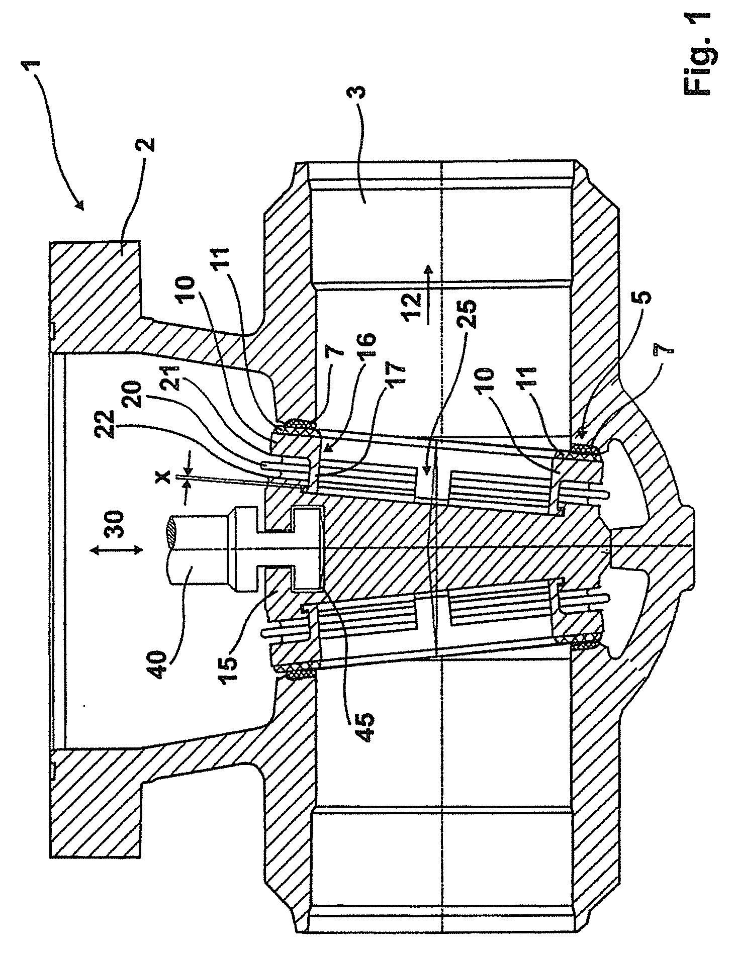 Gate valve for blocking a pipe