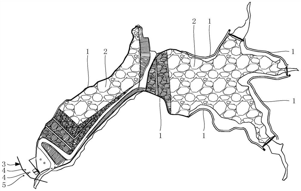 Environmental risk prevention and control integrated system and method for historical remaining tailing pond