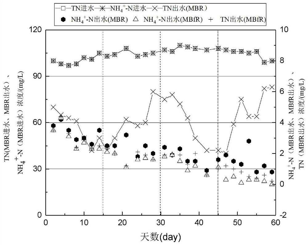 Synchronous nitrogen and carbon removal method for sewage with low carbon-nitrogen ratio