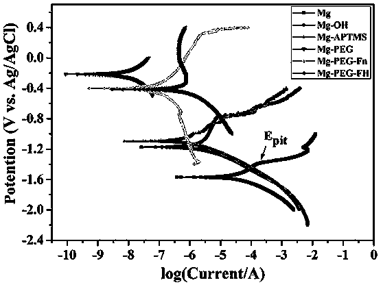 A kind of surface modification method of medical magnesium alloy