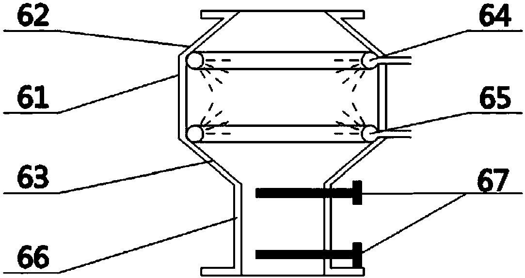 Vertical-type bidirectional-heating low rank coal rapid pyrolysis device