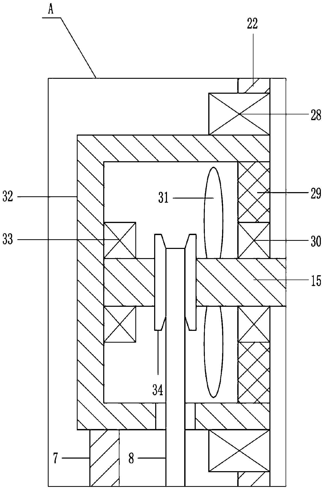 A waste treatment device for new energy vehicle battery production