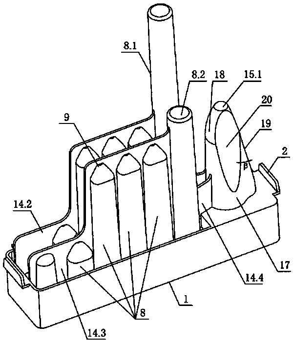 Double row nucleic acid extraction box suitable for nucleic acid diagnostic system