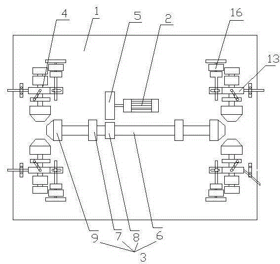 Transmission mechanism for semi-automatic powder adding machine