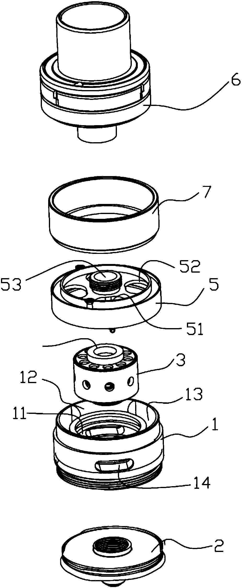 Atomizing device with double-layer heating structure