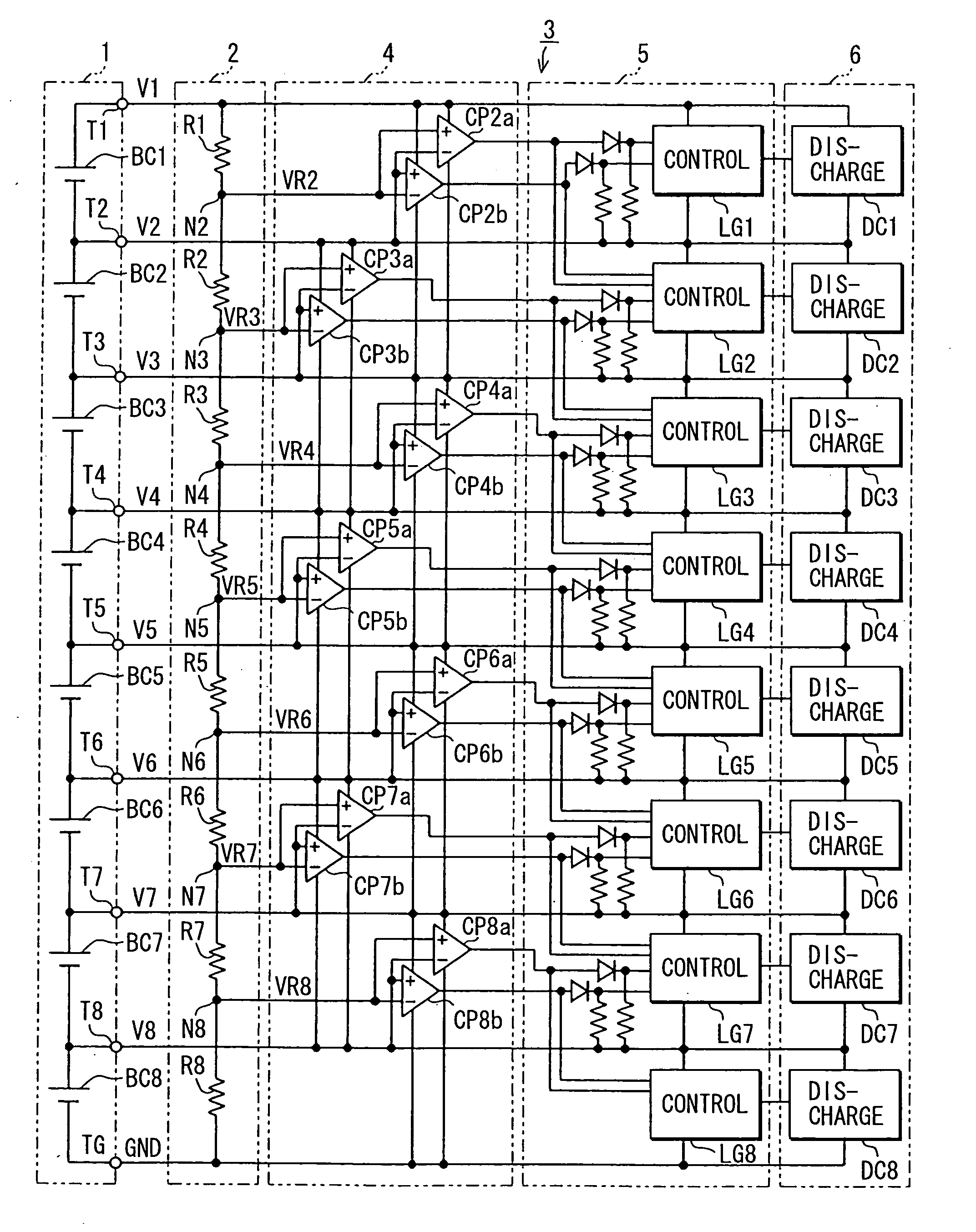 Cell voltage equalization apparatus for combined battery pack