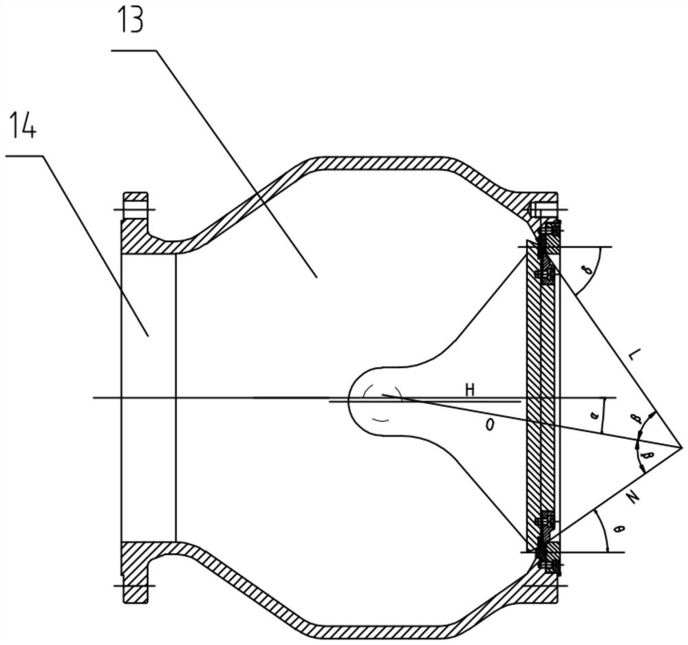 Full-flow-channel drift-diameter triple-eccentric metal lining sealing butterfly valve