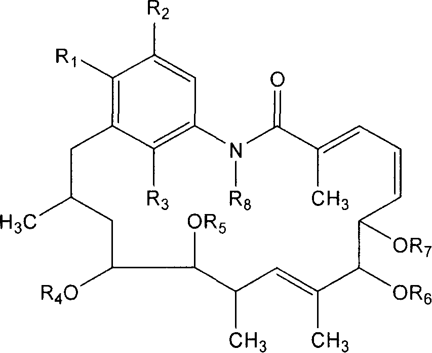 Aromatic reductive derivative of geldanamycin benzoquinone, preparation method and use thereof