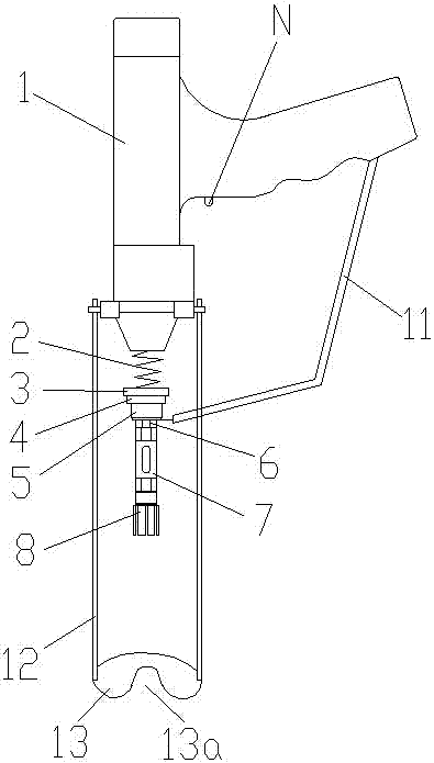 A rebar height adjustment device for submerged arc stud welding