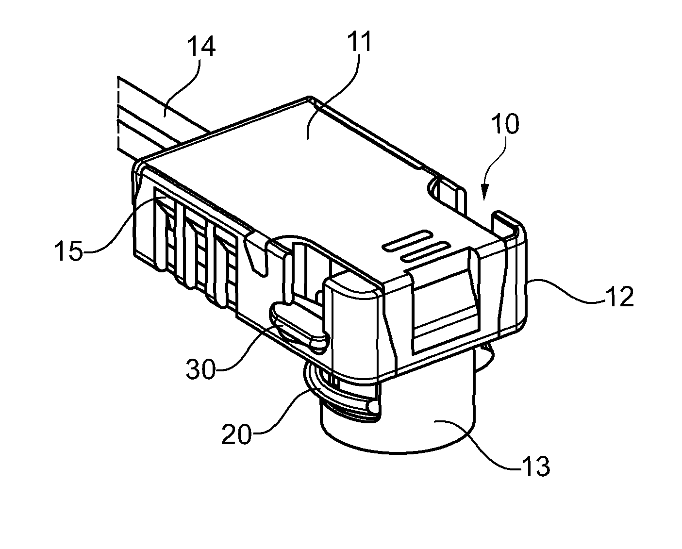Connector assembly with automatic secondary lock