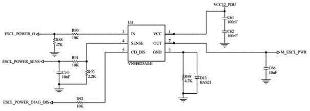 Electronic steering column lock control circuit and control method thereof