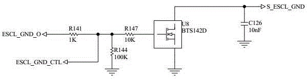 Electronic steering column lock control circuit and control method thereof