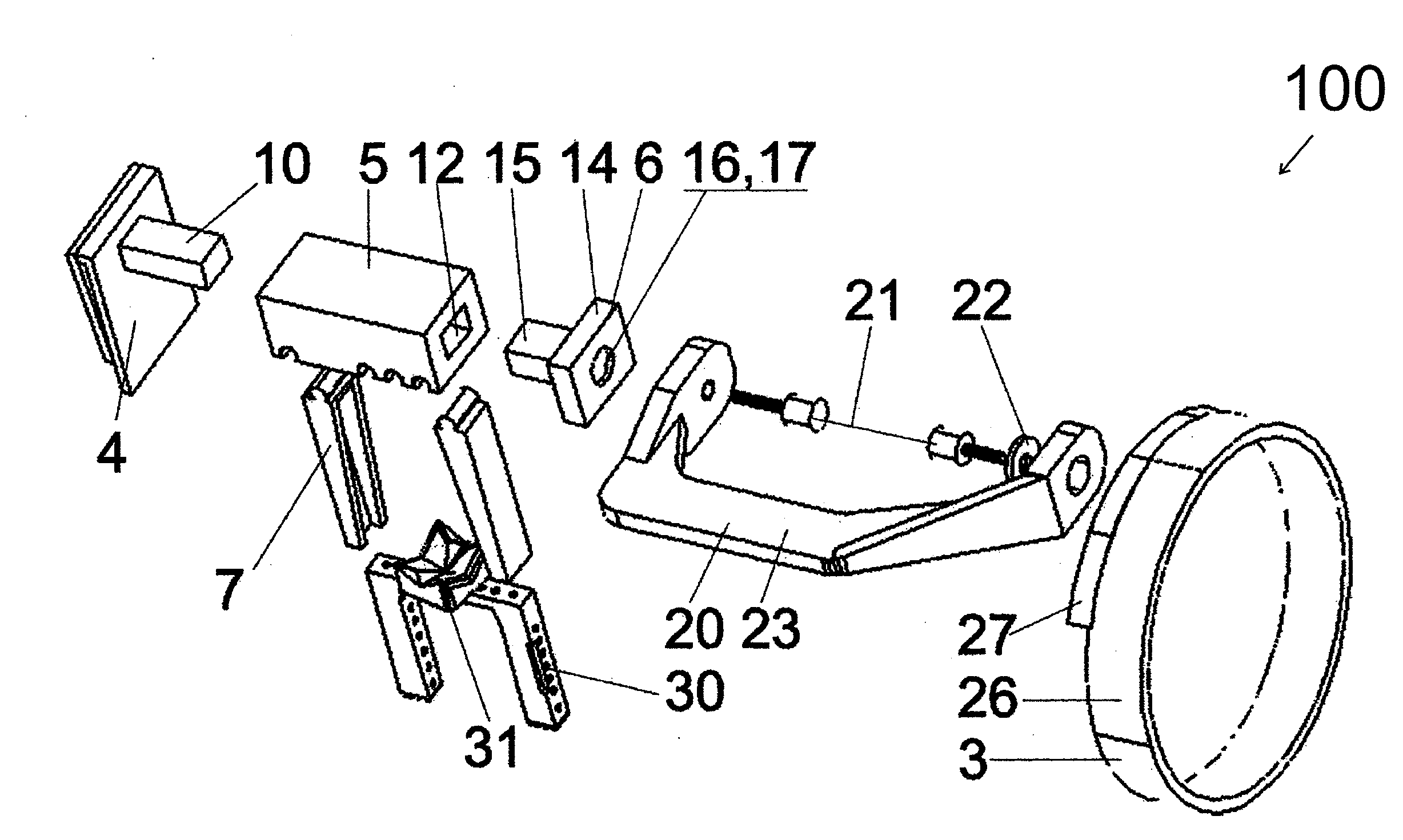 Radiographic film positioning device and a process for obtaining radiographic images