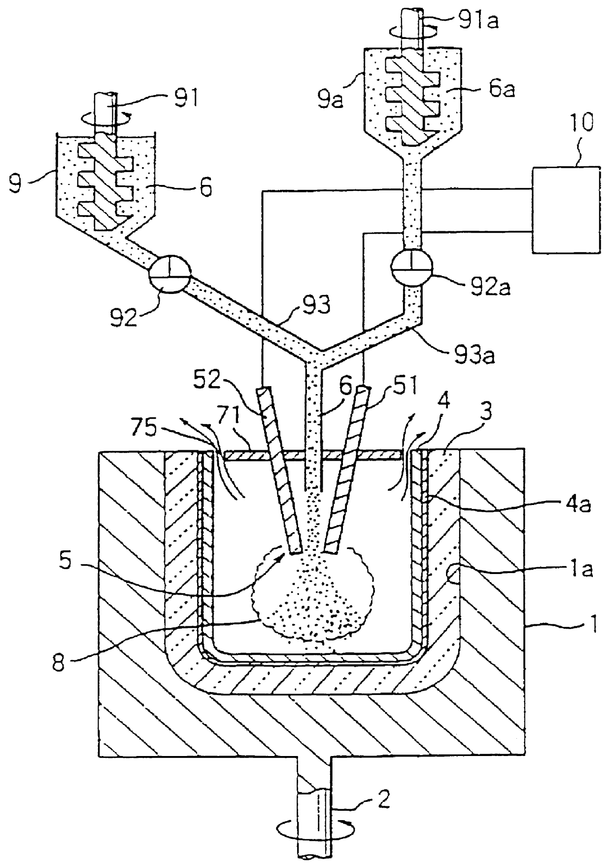 Quartz glass crucible for producing silicone single crystal and method for producing the crucible