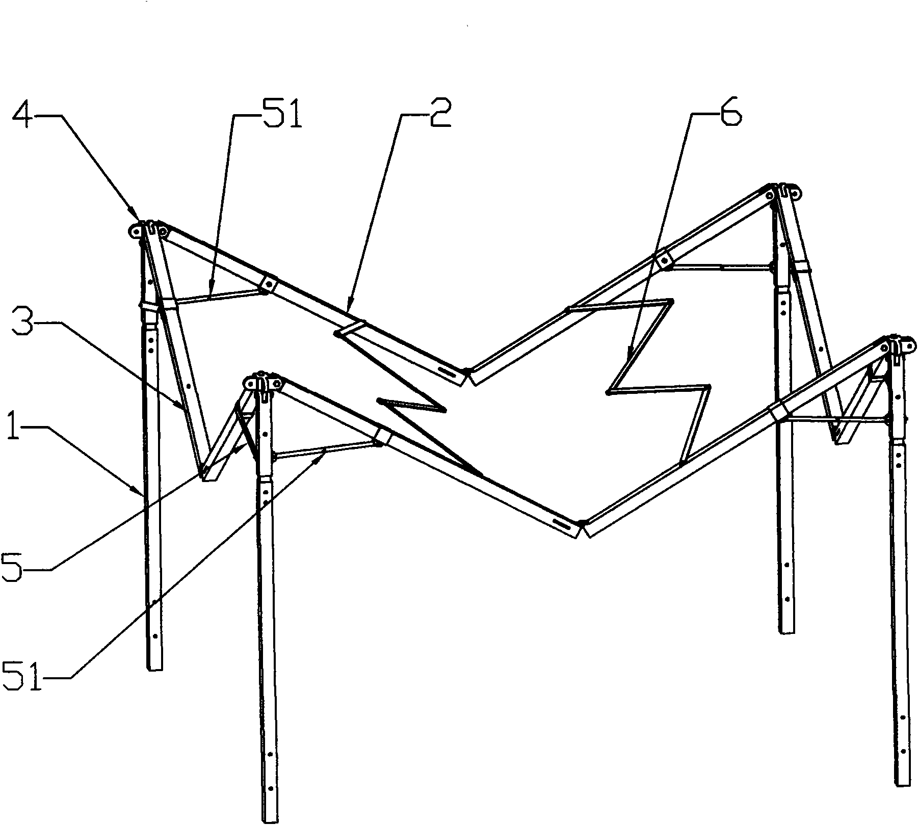 Combinative folding tent