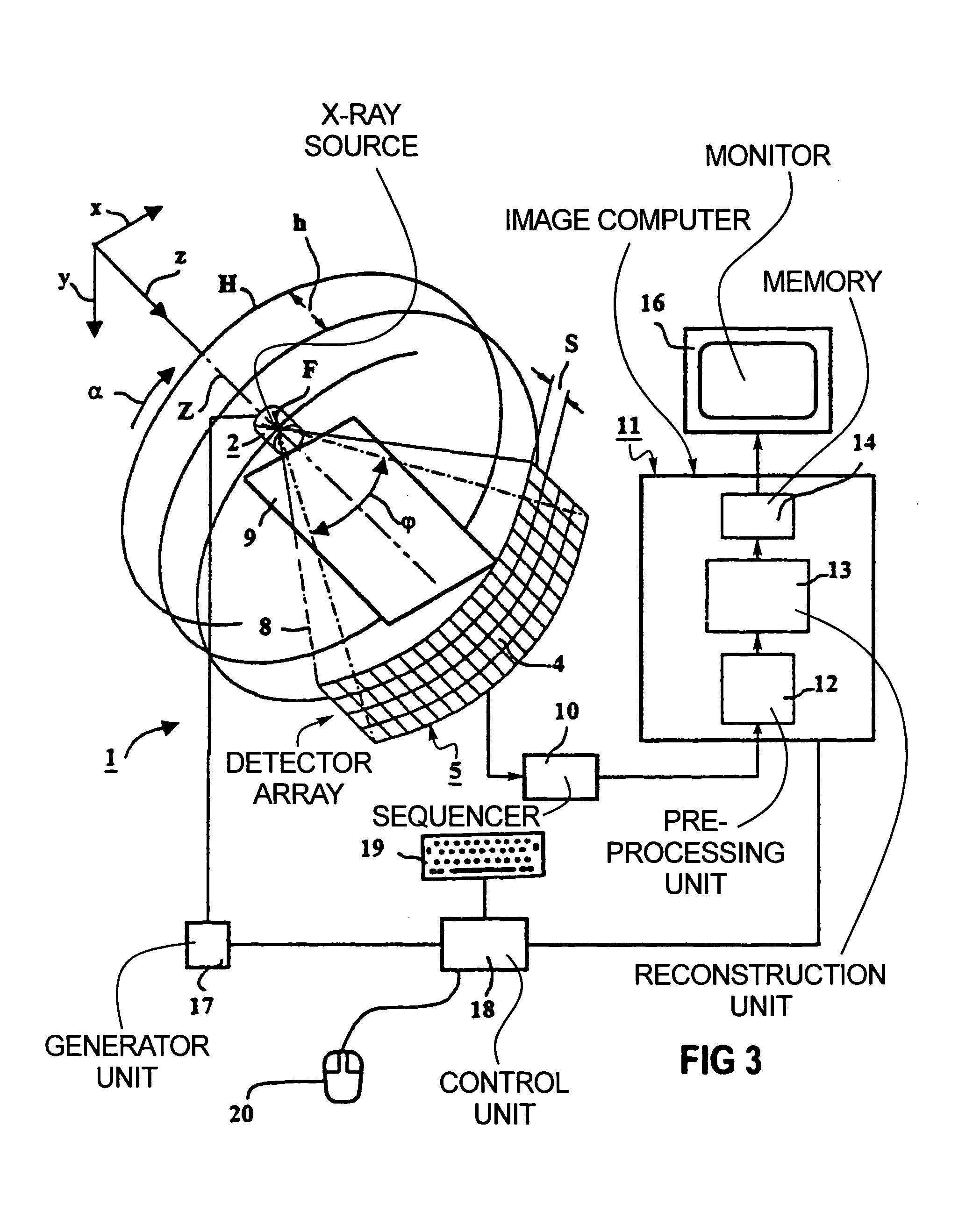 Method and apparatus for spiral scan computed tomography