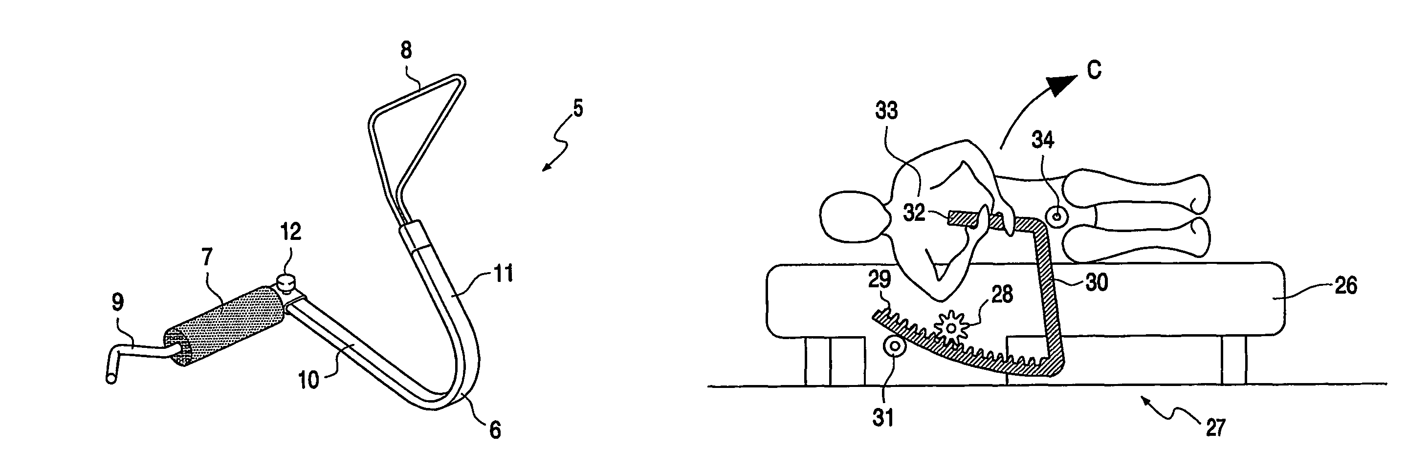 Apparatus, bed and method for displacing a recumbent person to a sitting position