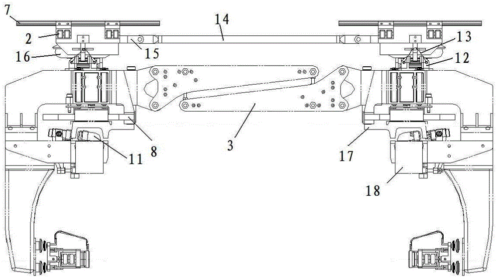 Running mechanism of medium and low speed maglev vehicle