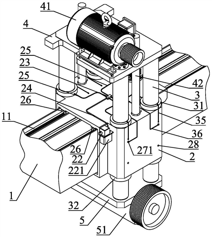 Stone cutting machine with large cutting guide column lubricating device